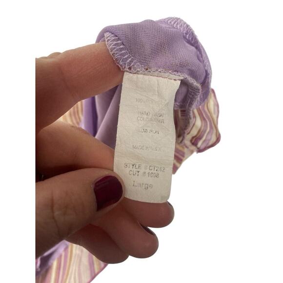 Charlotte Russe Y2K Tank Top Crop Chiffon L Whimsigoth Bratz Fairycore Purple - Picture 11 of 11